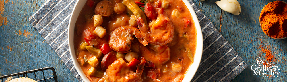 Grille and Galley Scallop and Andouille Gumbo with Shrimp Recipe Photo