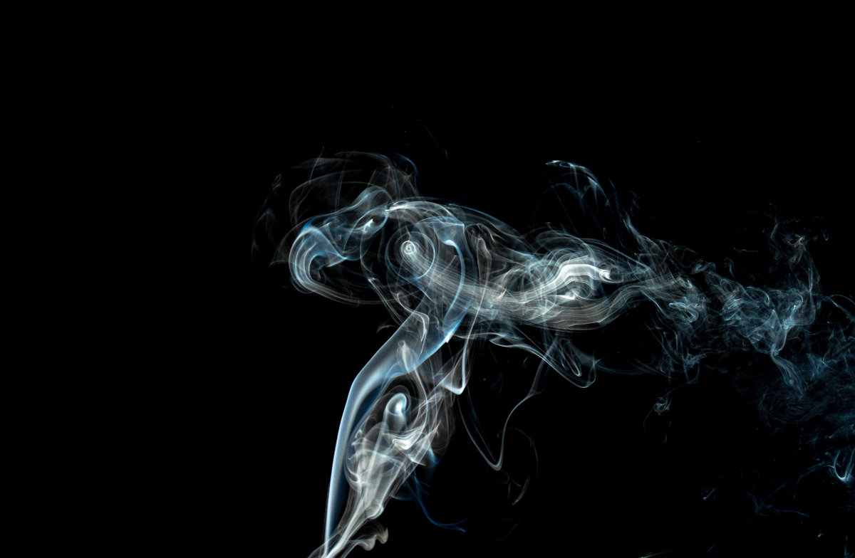 Smoke on a black background