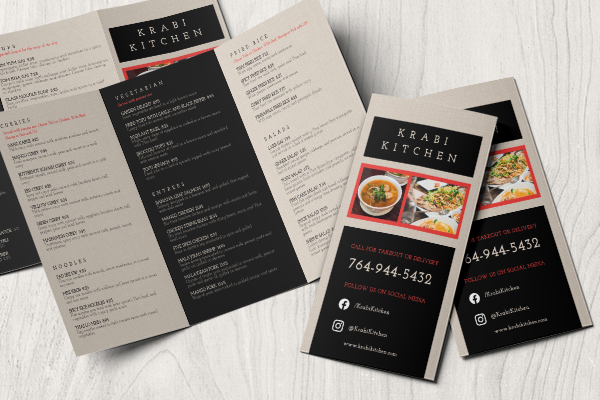 Sample take out Menus from Must Have Menus