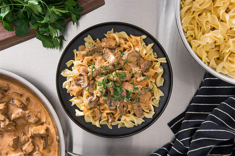 Carve Beef Mushroom and Beef Stroganoff