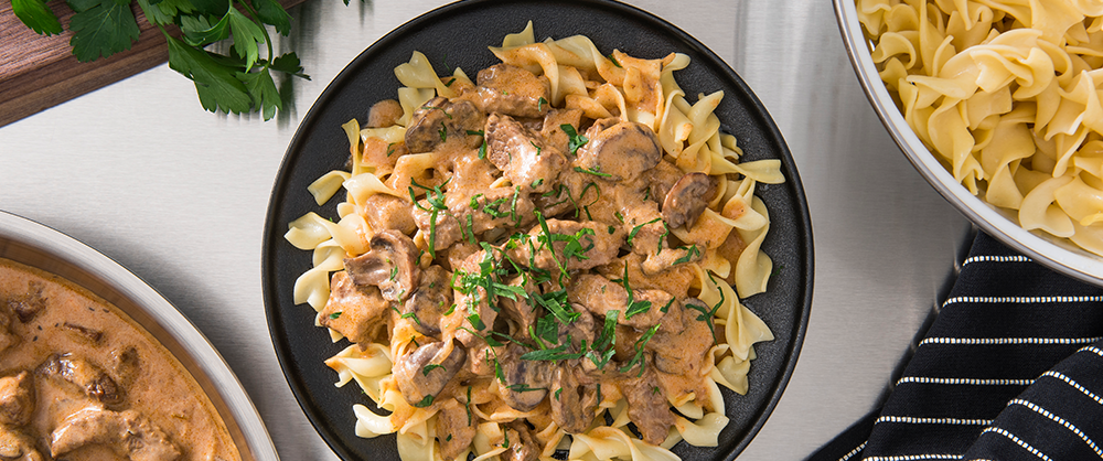 Carve Premium Ontario Beef and Mushroom Stroganoff Carve Premium Ontario Beef and Mushroom Stroganoff