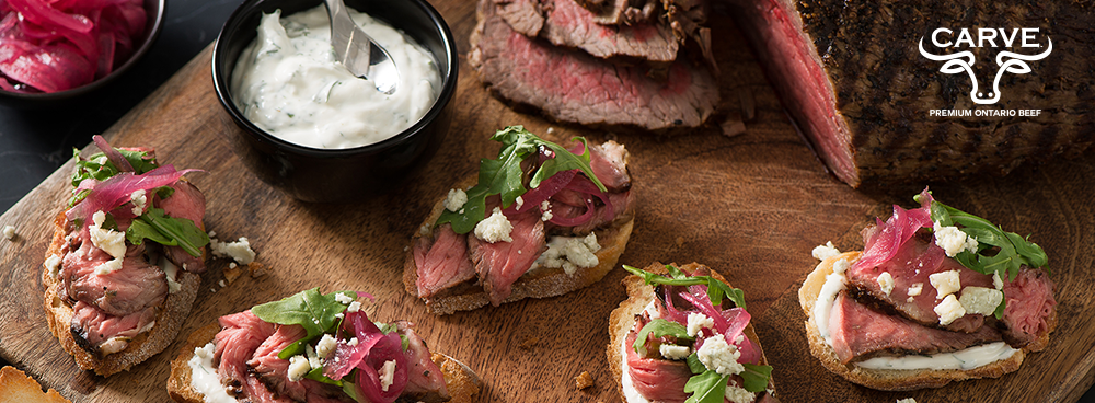 Carve Beef Grilled Tenderloin Crostini Recipe Photo