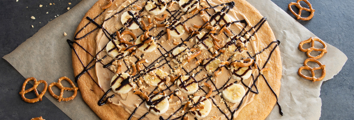 Peanut Butter & Banana Cookie Pizza Recipe
